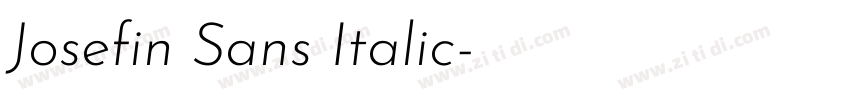 Josefin Sans Italic字体转换